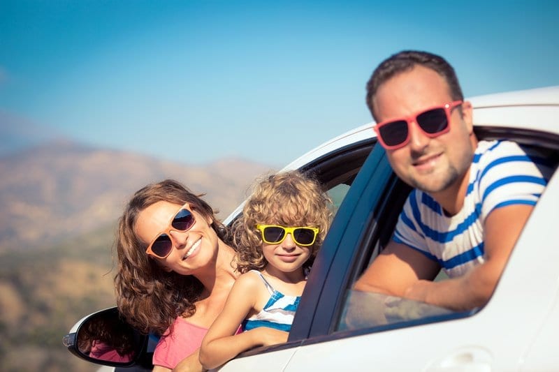 family in sunglasses