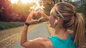 woman heart hands