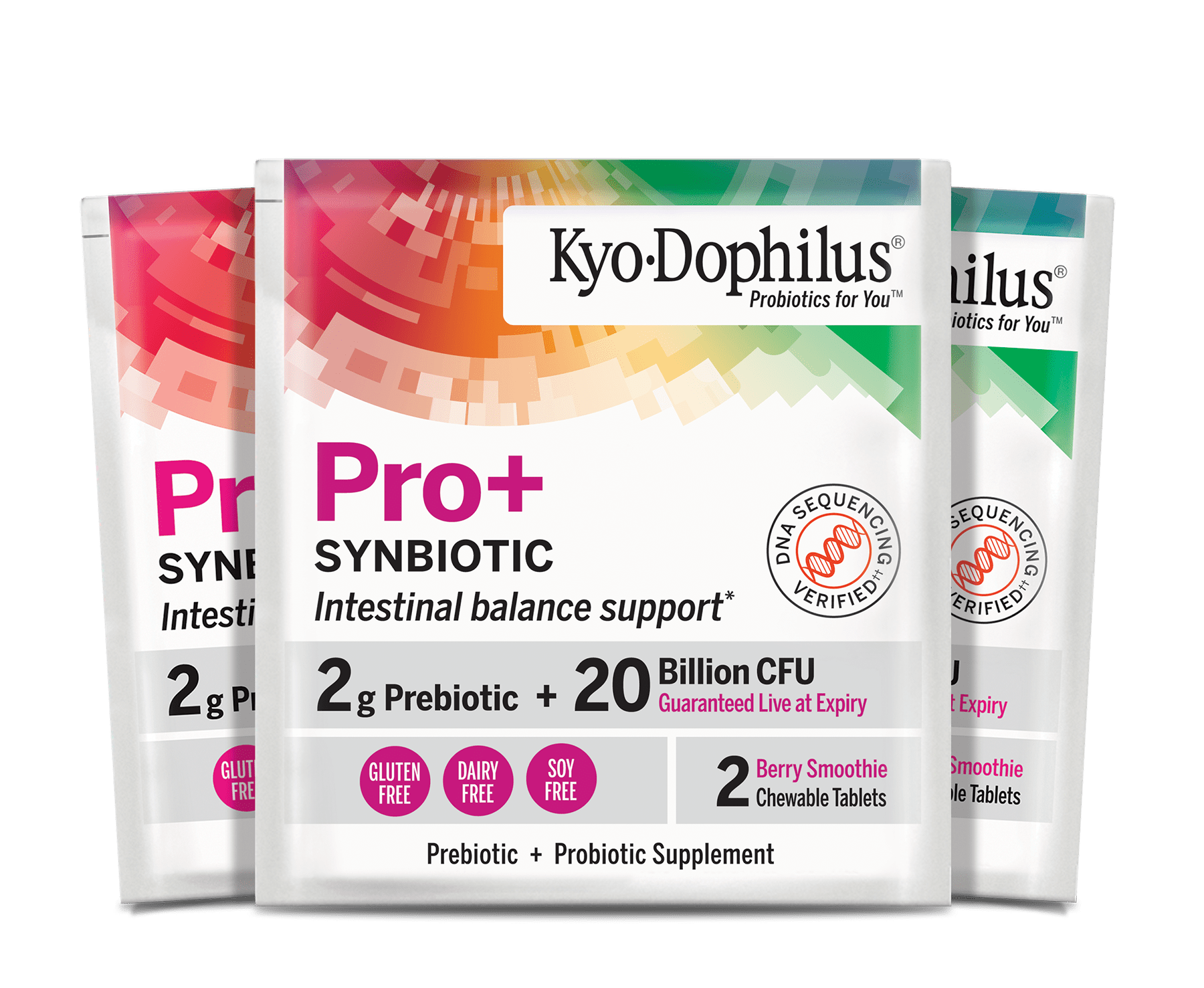 Kyo Dophilus Pro Plus Synbiotic Berry Smoothie Chewable Tablets, 50 Ea